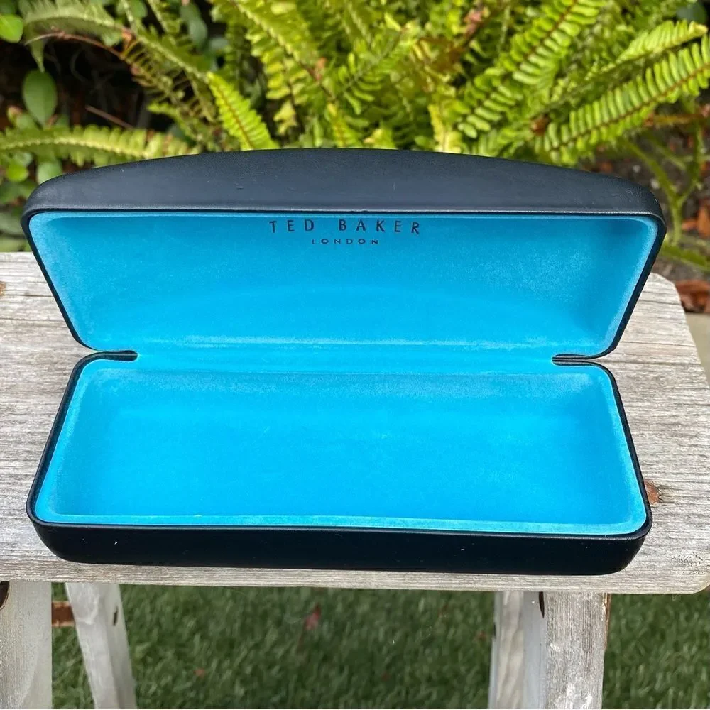 Ted Baker Black Rectangle Sunglasses Case. Unisex EUC! Designer Luxury